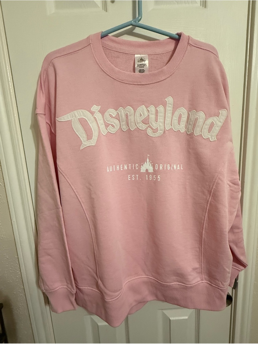 Disney Pink Crewneck with White Disneyland Logo NWT adult medium
